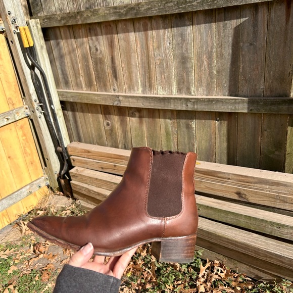 Frye brown Leather Chelsea Ankle Boots black 7.5 fall winter - Picture 11 of 16